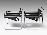 A pair of design armchairs after the iconic wassily model by marcel breuer, edition of movimento moderno 73 x 78 x 70 cm. (28.73 x 30.71 x 27.55 in.) - afbeelding 4 van  9