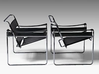 A pair of design armchairs after the iconic wassily model by marcel breuer, edition of movimento moderno 73 x 78 x 70 cm. (28.73 x 30.71 x 27.55 in.) - afbeelding 6 van  9