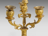 A pair of french empire-style gilt bronze candelabras 48.5 cm. (19.08 in.) - afbeelding 6 van  6