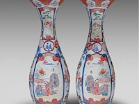 A pair of japanese imari vases, late meiji, h 93 cm - afbeelding 3 van  6
