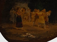 A pair of painter's palettes of luís menéndez pidal (1861-1932), decorated by the artist with typical spanish scenes, 1888 30 x 20 cm. (11.81 x 7.87 in.) - afbeelding 2 van  10