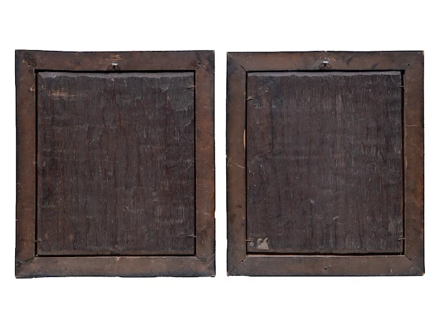 A pair of paintings from the passion of christ, 17thc, antwerp school, oil on oak 26 x 22 cm. (10.24 x 8.66 in.), frame: 32 x 28.5 cm. (12.59 x 11.22 in.) - afbeelding 3 van  7
