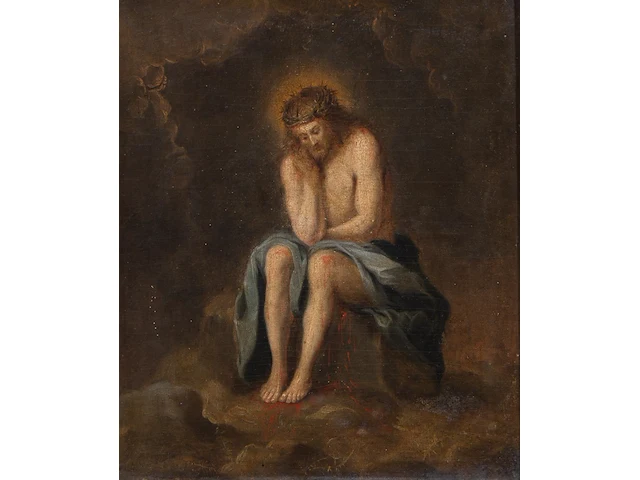 A pair of paintings from the passion of christ, 17thc, antwerp school, oil on oak 26 x 22 cm. (10.24 x 8.66 in.), frame: 32 x 28.5 cm. (12.59 x 11.22 in.) - afbeelding 6 van  7