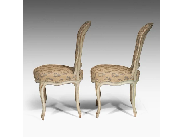 A pair of patinated louis xvi chairs, 18thc 84 x 51 x 55 cm. (33.07 x 20.07 x 21.64 in.) - afbeelding 2 van  6