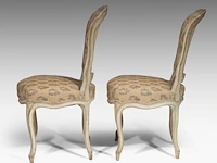 A pair of patinated louis xvi chairs, 18thc 84 x 51 x 55 cm. (33.07 x 20.07 x 21.64 in.) - afbeelding 2 van  6