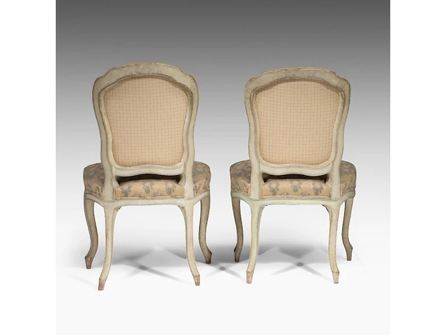 A pair of patinated louis xvi chairs, 18thc 84 x 51 x 55 cm. (33.07 x 20.07 x 21.64 in.) - afbeelding 3 van  6