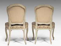 A pair of patinated louis xvi chairs, 18thc 84 x 51 x 55 cm. (33.07 x 20.07 x 21.64 in.) - afbeelding 3 van  6