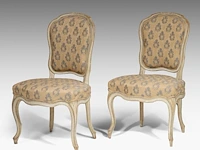A pair of patinated louis xvi chairs, 18thc 84 x 51 x 55 cm. (33.07 x 20.07 x 21.64 in.) - afbeelding 5 van  6
