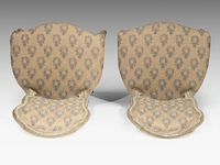 A pair of patinated louis xvi chairs, 18thc 84 x 51 x 55 cm. (33.07 x 20.07 x 21.64 in.) - afbeelding 6 van  6