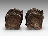 A pair of renaissance revival patinated bronze vases and covers, late 19thc 47 cm. (18 1/2 in.) - afbeelding 7 van  9