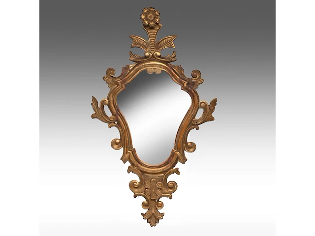 A pair of rococo-style giltwood wall mirrors, 19thc 58 x 35 cm. (22.82 x 13.77 in.) - afbeelding 2 van  5