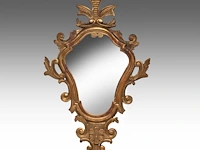 A pair of rococo-style giltwood wall mirrors, 19thc 58 x 35 cm. (22.82 x 13.77 in.) - afbeelding 2 van  5