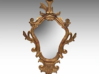 A pair of rococo-style giltwood wall mirrors, 19thc 58 x 35 cm. (22.82 x 13.77 in.) - afbeelding 4 van  5