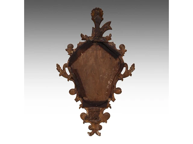 A pair of rococo-style giltwood wall mirrors, 19thc 58 x 35 cm. (22.82 x 13.77 in.) - afbeelding 5 van  5