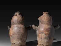 A pair of terracotta nana densu legba torso figures, fon people, benin 40 cm. (15 3/4 in.) - afbeelding 3 van  7