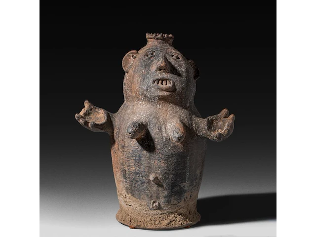 A pair of terracotta nana densu legba torso figures, fon people, benin 40 cm. (15 3/4 in.) - afbeelding 6 van  7