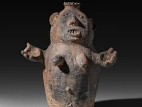 A pair of terracotta nana densu legba torso figures, fon people, benin 40 cm. (15 3/4 in.) - afbeelding 6 van  7