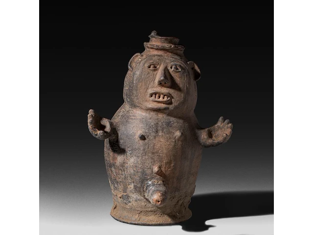 A pair of terracotta nana densu legba torso figures, fon people, benin 40 cm. (15 3/4 in.) - afbeelding 7 van  7