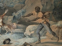 A pair of watercolour drawings after fréd schall (1752-1825), with scenes from paul and virginia, the famous novel by jacques-henri bernardin de saint-pierre 32.5 x 42 cm. (12.80 x 16.53 in.), frame: 61.5 x 66.5 cm. (24. - afbeelding 2 van  11