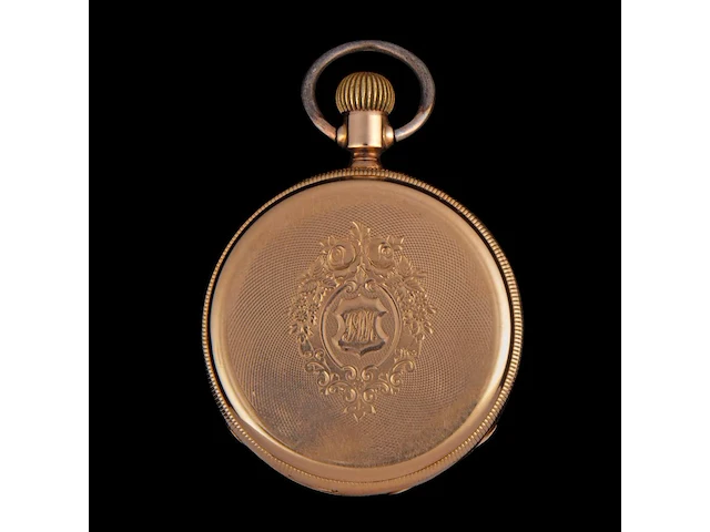 A 'pateck genève' 18k yellow gold open face pocket watch, late 19thc - afbeelding 2 van  2