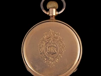 A 'pateck genève' 18k yellow gold open face pocket watch, late 19thc - afbeelding 2 van  2