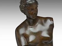 A patinated bronze copy of the famous venus de milo, lost-wax technique the bronze: 68 cm. (26.76 in.), with marble base; 73 cm. (28.73 in.) - afbeelding 7 van  7