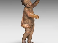 A polychrome limewood sculpture of a putto, 18thc 68 cm. (26.76 in.) - afbeelding 6 van  6