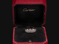 A rare cartier 'juliette' 18ct yellow gold ring set with brilliant-cut diamonds, weight: 14,5 g (+) - afbeelding 6 van  10