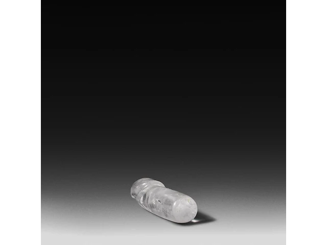 A rare himalayan carved rock crystal phallus, tibet, l 12 cm - afbeelding 5 van  5