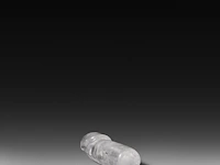 A rare himalayan carved rock crystal phallus, tibet, l 12 cm - afbeelding 5 van  5