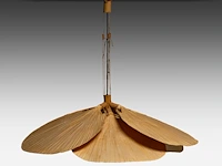 A rare vintage model 'uchiwa' hana hanging lamp by ingo maurer (1932-2019), bamboo and rice paper 99 cm. (38.97 in.) - afbeelding 3 van  10