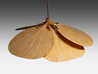 A rare vintage model 'uchiwa' hana hanging lamp by ingo maurer (1932-2019), bamboo and rice paper 99 cm. (38.97 in.) - afbeelding 4 van  10