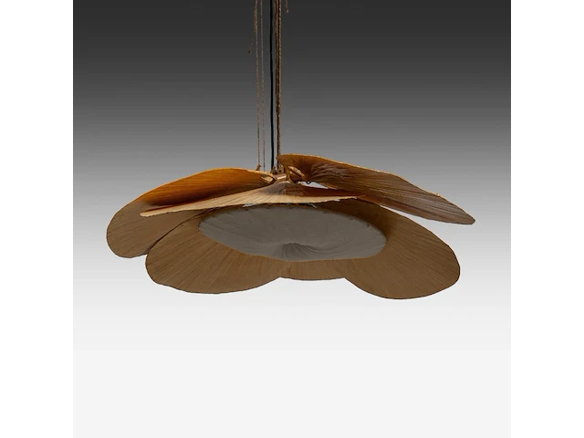 A rare vintage model 'uchiwa' hana hanging lamp by ingo maurer (1932-2019), bamboo and rice paper 99 cm. (38.97 in.) - afbeelding 5 van  10