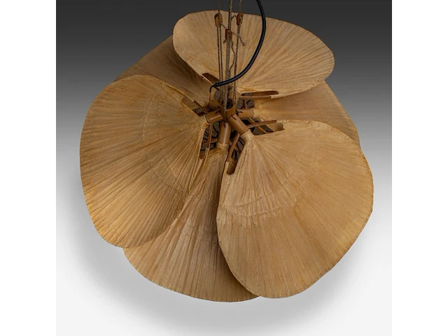 A rare vintage model 'uchiwa' hana hanging lamp by ingo maurer (1932-2019), bamboo and rice paper 99 cm. (38.97 in.) - afbeelding 7 van  10