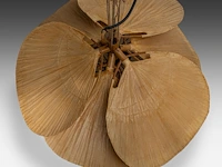 A rare vintage model 'uchiwa' hana hanging lamp by ingo maurer (1932-2019), bamboo and rice paper 99 cm. (38.97 in.) - afbeelding 7 van  10