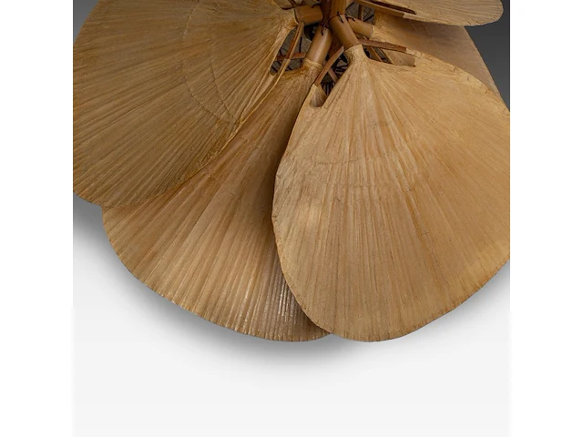 A rare vintage model 'uchiwa' hana hanging lamp by ingo maurer (1932-2019), bamboo and rice paper 99 cm. (38.97 in.) - afbeelding 10 van  10