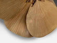 A rare vintage model 'uchiwa' hana hanging lamp by ingo maurer (1932-2019), bamboo and rice paper 99 cm. (38.97 in.) - afbeelding 10 van  10