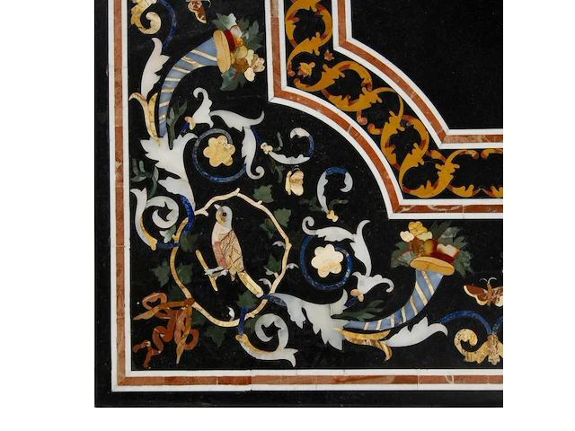 A rectangular italian pietra dura tabletop 90 x 150 cm. (35.42 x 59.04 in.) - afbeelding 2 van  5
