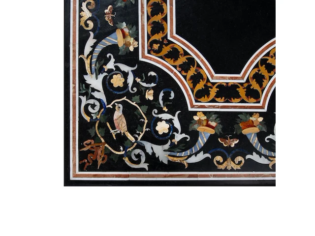 A rectangular italian pietra dura tabletop 90 x 150 cm. (35.42 x 59.04 in.) - afbeelding 3 van  5