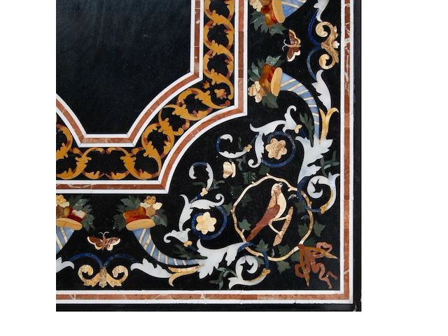A rectangular italian pietra dura tabletop 90 x 150 cm. (35.42 x 59.04 in.) - afbeelding 4 van  5