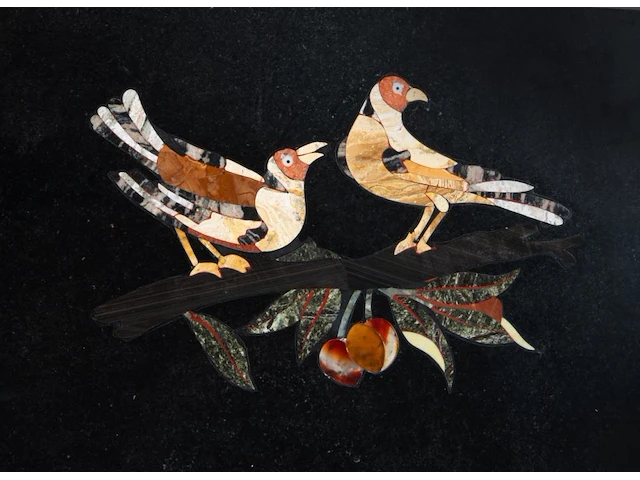 A rectangular italian pietra dura tabletop 90 x 150 cm. (35.42 x 59.04 in.) - afbeelding 5 van  5