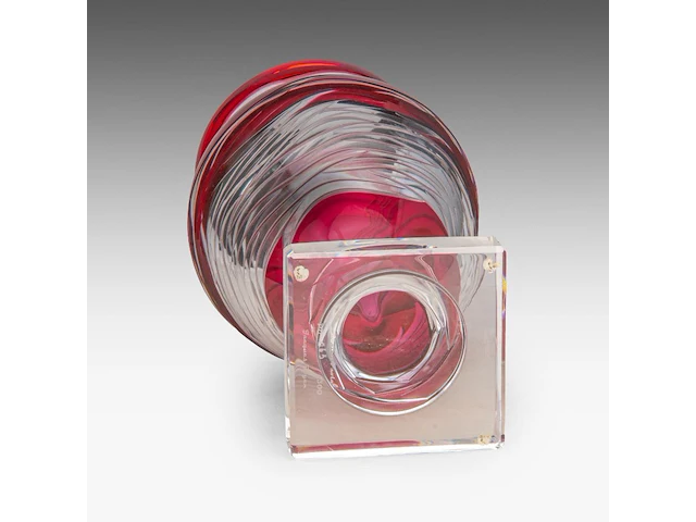 A regina paola val-saint-lambert vase, designed by jacques royen, n° 65/300 37 cm. (14.57 in.) - afbeelding 6 van  7