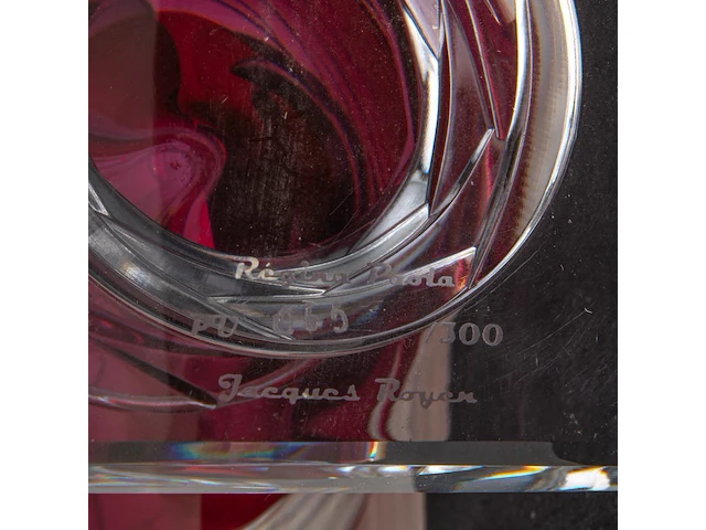 A regina paola val-saint-lambert vase, designed by jacques royen, n° 65/300 37 cm. (14.57 in.) - afbeelding 7 van  7