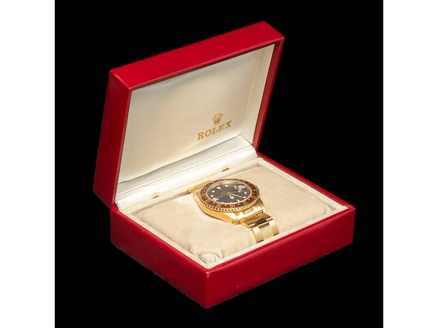 A rolex gmt-master, ref. 16758, 18ct yellow gold with brown dial and bezel - afbeelding 4 van  14