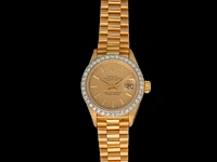 A rolex ladies datejust 26, ref. 69178, 18ct yellow gold and diamonds, presidential bracelet