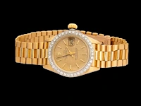 A rolex ladies datejust 26, ref. 69178, 18ct yellow gold and diamonds, presidential bracelet - afbeelding 4 van  10