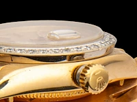 A rolex ladies datejust 26, ref. 69178, 18ct yellow gold and diamonds, presidential bracelet - afbeelding 8 van  10