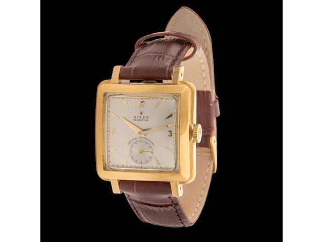 A rolex oyster perpetual, ref. 4643, 18ct yellow gold, 1953 - afbeelding 1 van  10