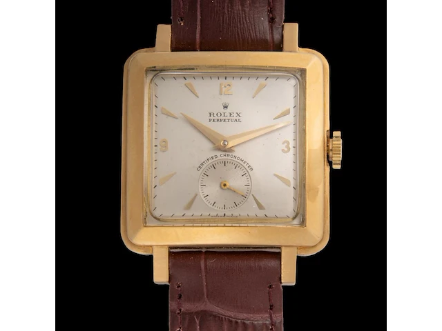 A rolex oyster perpetual, ref. 4643, 18ct yellow gold, 1953 - afbeelding 5 van  10