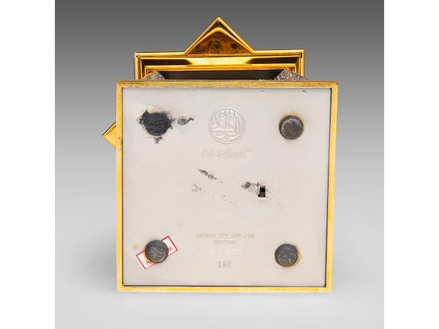 A royal selangor 'al-bilali' 24ct goldplate pewter table clock shaped as a mosque 20 cm. (7.87 in.) - afbeelding 8 van  8